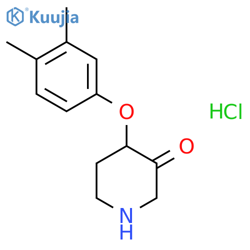 3-Piperidinone, 4-(3,4-dimethylphenoxy)-, hydrochloride structure