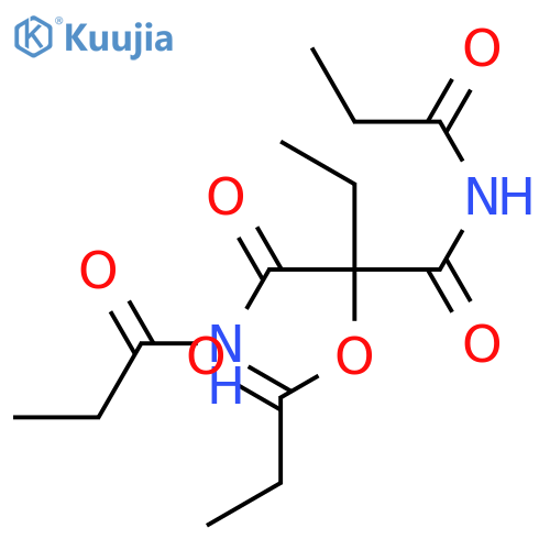 Propanediamide, 2-ethyl-2-(1-oxopropoxy)-N,N'-bis(1-oxopropyl)- structure