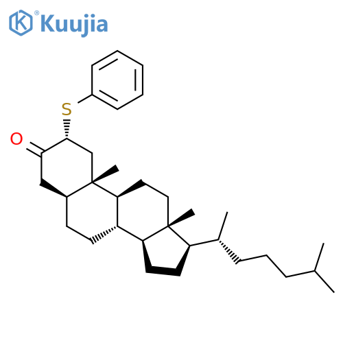 Cholestan-3-one, 2-(phenylthio)-, (2a,5a)- structure