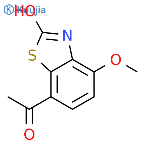 2(3H)-Benzothiazolone,7-acetyl-4-methoxy-(9CI) structure