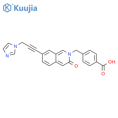 Benzoic acid,4-[[7-[3-(1H-imidazol-1-yl)-1-propynyl]-3-oxo-2(3H)-isoquinolinyl]methyl]- structure