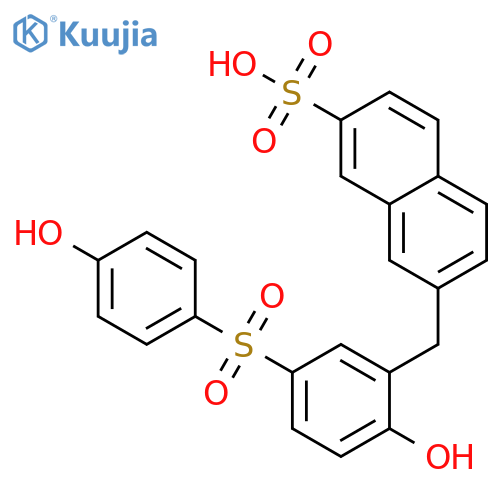 7-[[2-hydroxy-5-[(4-hydroxyphenyl)sulphonyl]phenyl]methyl]naphthalene-2-sulphonic acid structure