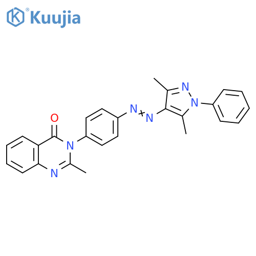 4(3H)-Quinazolinone,3-[4-[(3,5-dimethyl-1-phenyl-1H-pyrazol-4-yl)azo]phenyl]-2-methyl- structure