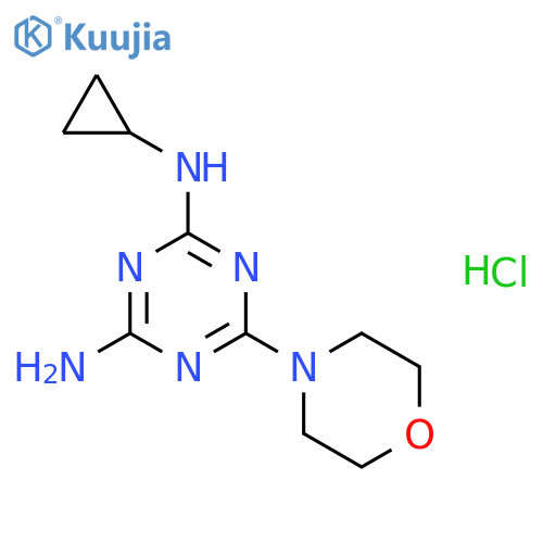 1,3,5-TRIAZINE-2,4-DIAMINE, N-CYCLOPROPYL-6-(4-MORPHOLINYL)-, HYDROCHLORIDE structure
