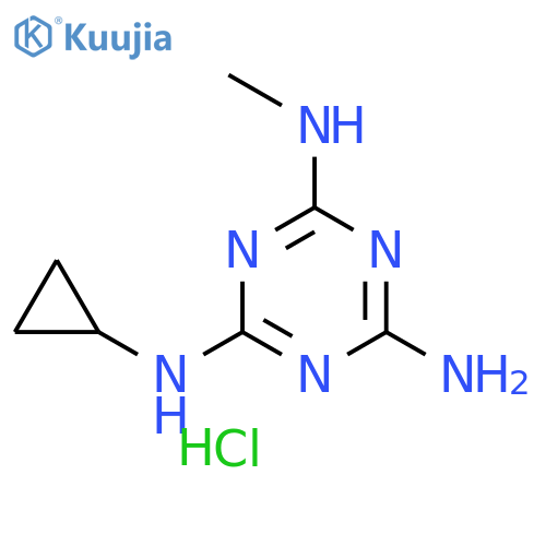 1,3,5-Triazine-2,4,6-triamine, N2-cyclopropyl-N4-methyl-, hydrochloride (1:2) structure