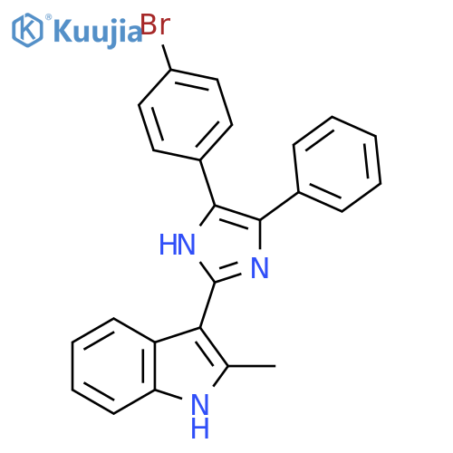 1H-Indole, 3-[4-(4-bromophenyl)-5-phenyl-1H-imidazol-2-yl]-2-methyl- structure