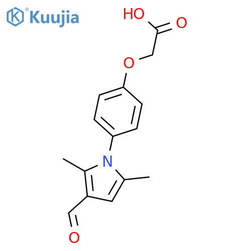 2-4-(3-Formyl-2,5-dimethyl-1H-pyrrol-1-yl)phenoxyacetic Acid structure
