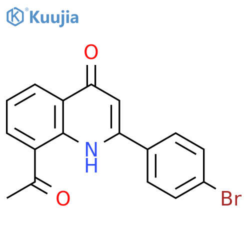 4(1H)-Quinolinone, 8-acetyl-2-(4-bromophenyl)- structure
