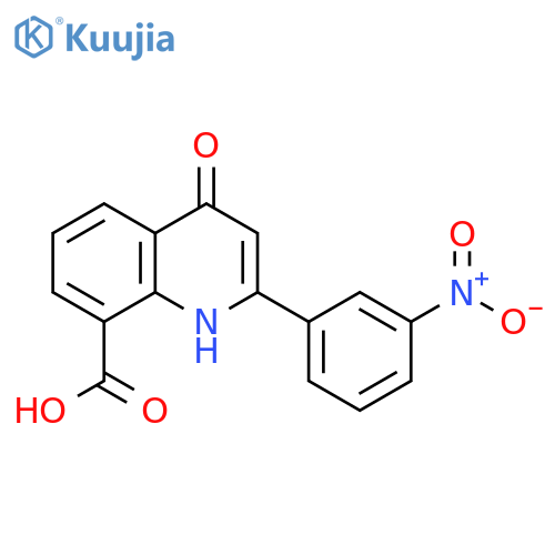 8-Quinolinecarboxylic acid, 1,4-dihydro-2-(3-nitrophenyl)-4-oxo- structure