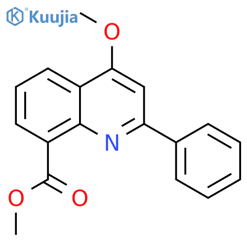 8-Quinolinecarboxylic acid, 4-methoxy-2-phenyl-, methyl ester structure