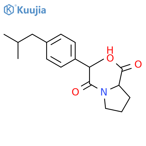 L-Proline, 1-[(2R)-2-[4-(2-methylpropyl)phenyl]-1-oxopropyl]- structure