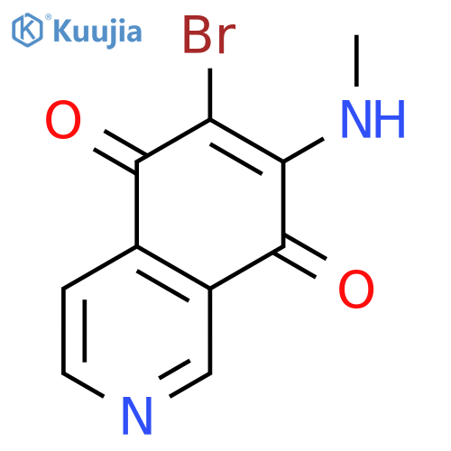 5,8-Isoquinolinedione, 6-bromo-7-(methylamino)- structure