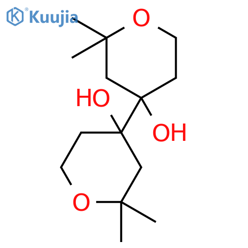 [4,4'-Bi-4H-pyran]-4,4'-diol, octahydro-2,2,2',2'-tetramethyl- structure