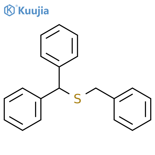 Benzhydrylsulfanylmethylbenzene structure