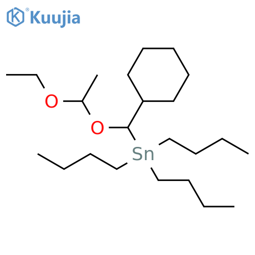 Tributyl[cyclohexyl(1-ethoxyethoxy)methyl]stannane structure