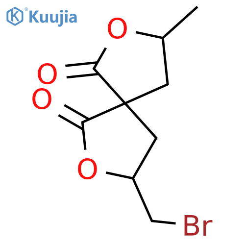 2,7-Dioxaspiro[4.4]nonane-1,6-dione, 3-(bromomethyl)-8-methyl- structure