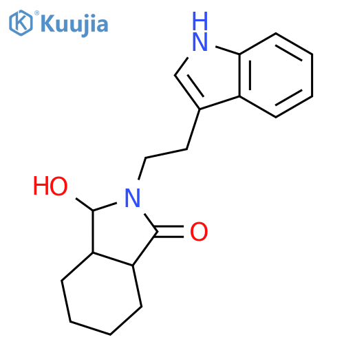 1H-ISOINDOL-1-ONE, OCTAHYDRO-3-HYDROXY-2-[2-(1H-INDOL-3-YL)ETHYL]- structure