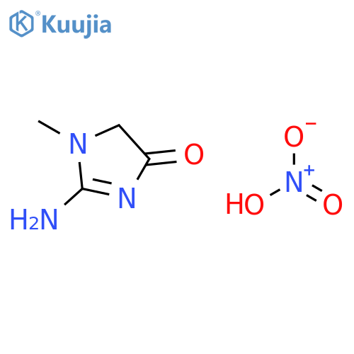 4H-Imidazol-4-one, 2-amino-1,5-dihydro-1-methyl-, mononitrate structure