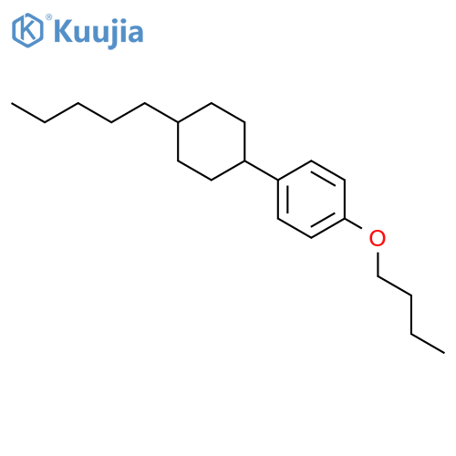 trans-butoxy-4-(4-pentylcyclohexyl)benzene structure