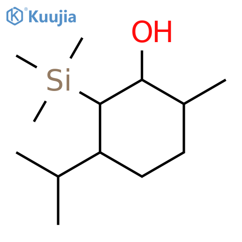 Cyclohexanol, 6-methyl-3-(1-methylethyl)-2-(trimethylsilyl)- structure