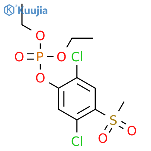 PHOSPHORIC ACID, 2,5-DICHLORO-4-(METHYLSULFONYL)PHENYL DIETHYL ESTER structure
