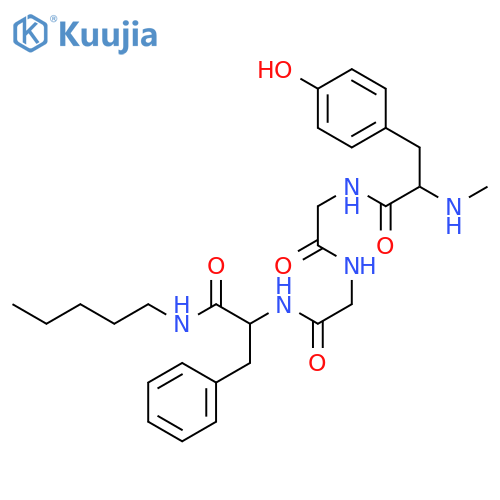 L-Phenylalaninamide, N-methyl-L-tyrosylglycylglycyl-N-pentyl- structure
