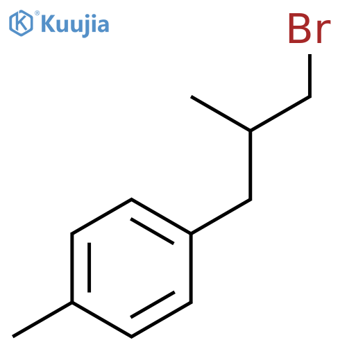 BENZENE, 1-(3-BROMO-2-METHYLPROPYL)-4-METHYL- structure