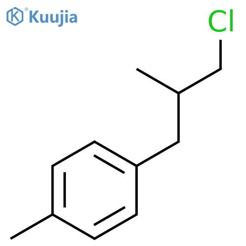 Benzene, 1-(3-chloro-2-methylpropyl)-4-methyl- structure