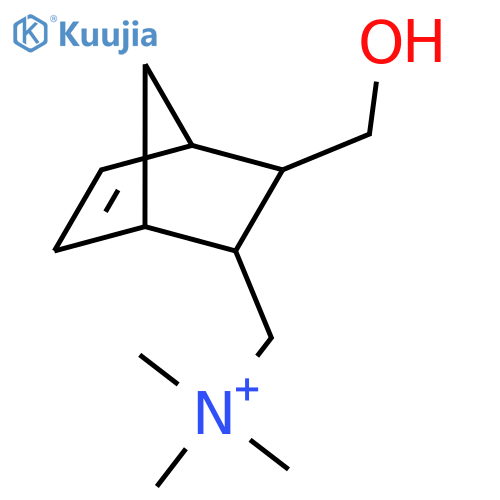 [3-(hydroxymethyl)-2-bicyclo[2.2.1]hept-5-enyl]methyl-trimethylazanium;iodide structure