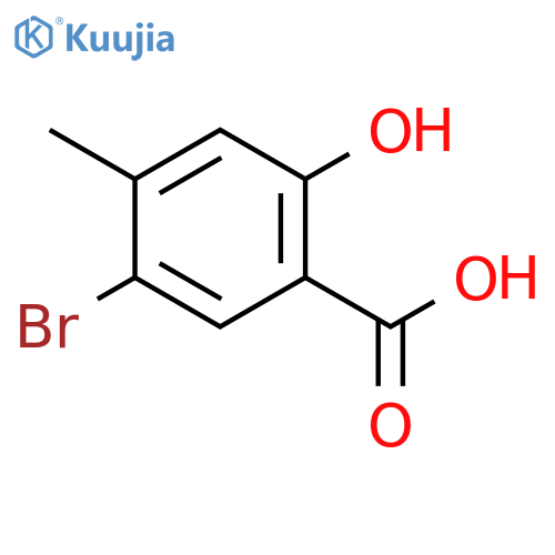5-bromo-2-hydroxy-4-methylbenzoic Acid structure