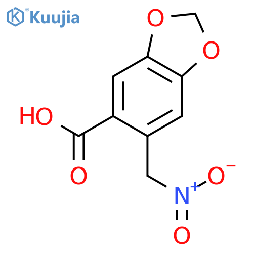 1,3-Benzodioxole-5-carboxylic acid, 6-(nitromethyl)- structure