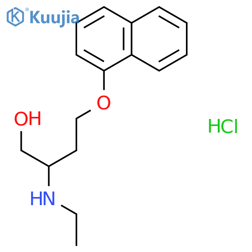 1-BUTANOL, 2-(ETHYLAMINO)-4-(1-NAPHTHALENYLOXY)-, HYDROCHLORIDE structure