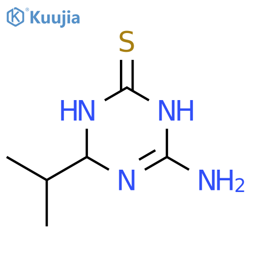 1,3,5-TRIAZINE-2(1H)-THIONE, 6-AMINO-3,4-DIHYDRO-4-(1-METHYLETHYL)- structure