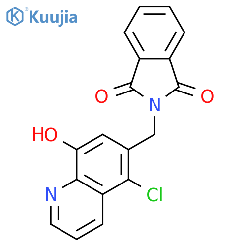 1H-ISOINDOLE-1,3(2H)-DIONE, 2-[(5-CHLORO-8-HYDROXY-6-QUINOLINYL)METHYL]- structure