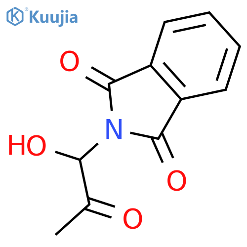 1H-Isoindole-1,3(2H)-dione, 2-(1-hydroxy-2-oxopropyl)- structure