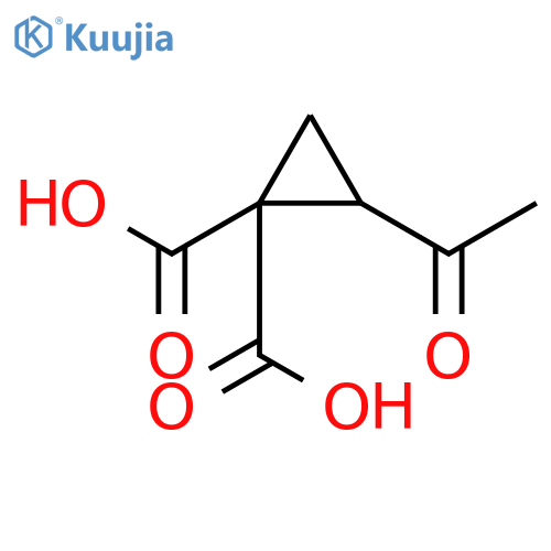 1,1-Cyclopropanedicarboxylic acid, 2-acetyl- structure