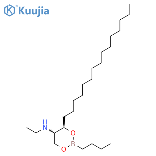 1,3,2-Dioxaborinan-5-amine, 2-butyl-N-ethyl-4-pentadecyl-, (4R-trans)- structure