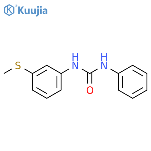 Urea, N-[3-(methylthio)phenyl]-N'-phenyl- structure