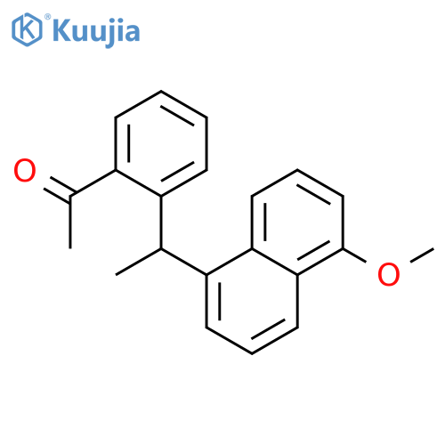 Ethanone, 1-[2-[1-(5-methoxy-1-naphthalenyl)ethyl]phenyl]- structure