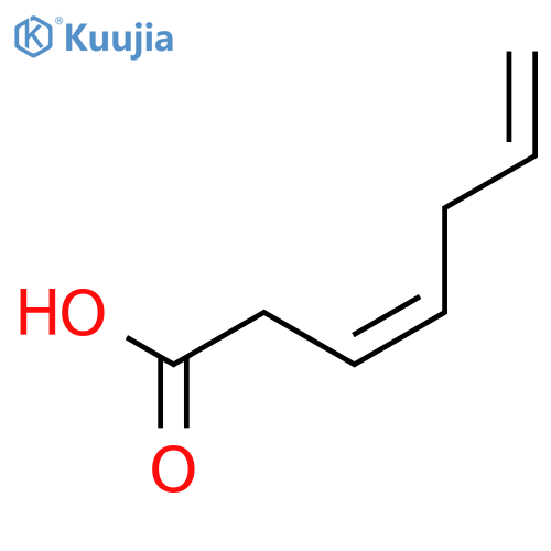 3,6-Heptadienoic acid, (Z)- structure