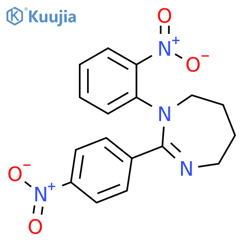 1H-1,3-Diazepine,4,5,6,7-tetrahydro-1-(2-nitrophenyl)-2-(4-nitrophenyl)- structure