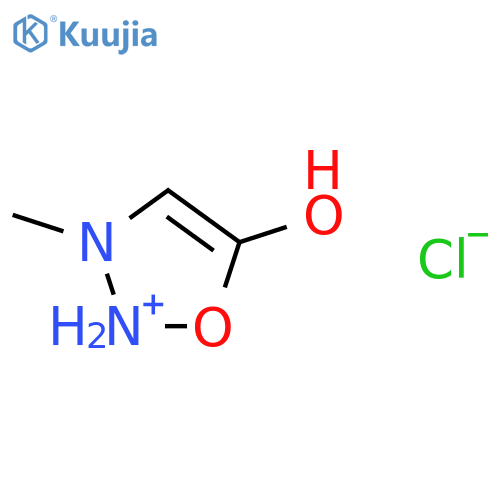 1,2,3-Oxadiazolium, 5-hydroxy-3-methyl-, chloride structure