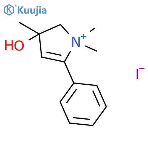 1H-PYRROLIUM, 2,3-DIHYDRO-3-HYDROXY-1,1,3-TRIMETHYL-5-PHENYL-, IODIDE structure