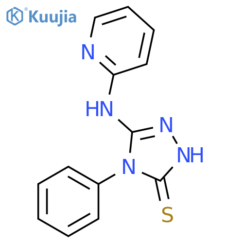 3H-1,2,4-Triazole-3-thione, 2,4-dihydro-4-phenyl-5-(2-pyridinylamino)- structure