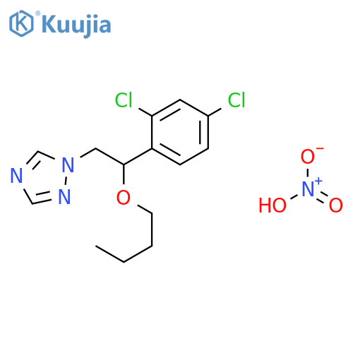1H-1,2,4-Triazole, 1-[2-butoxy-2-(2,4-dichlorophenyl)ethyl]-, nitrate structure