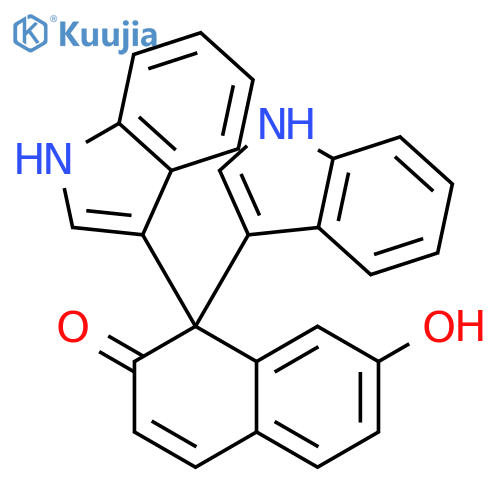 2(1H)-NAPHTHALENONE, 7-HYDROXY-1,1-DI-1H-INDOL-3-YL- structure