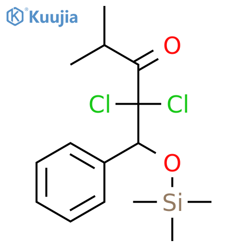 3-PENTANONE, 2,2-DICHLORO-4-METHYL-1-PHENYL-1-[(TRIMETHYLSILYL)OXY]- structure