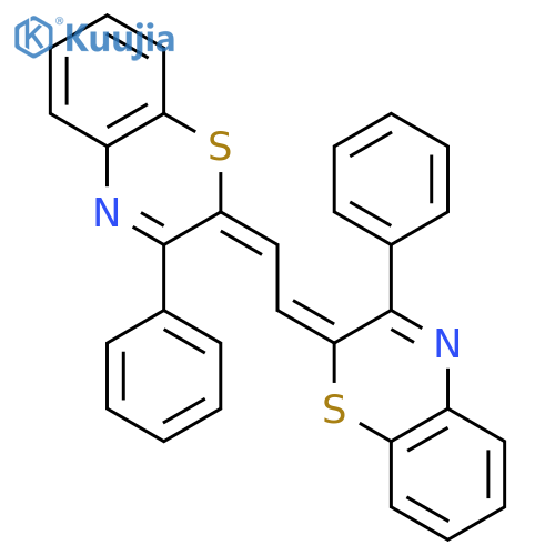 2H-1,4-Benzothiazine, 2,2'-(1,2-ethanediylidene)bis[3-phenyl- structure