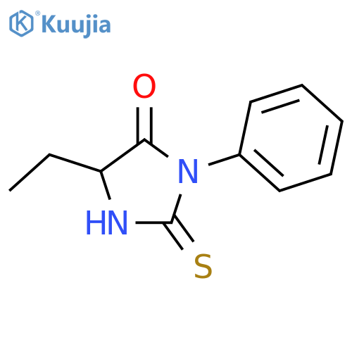 5-ethyl-3-phenyl-2-sulfanylideneimidazolidin-4-one structure