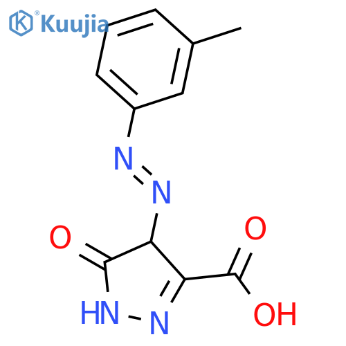 4,5-dihydro-5-oxo-4-[(m-tolyl)azo]-1H-pyrazole-3-carboxylic acid structure